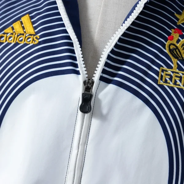 France 05/06 Retro Windbreaker Jacket – White & Blue