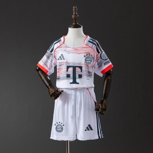 Bayern Munich 2025/26 Kids Away Kit – Full Set