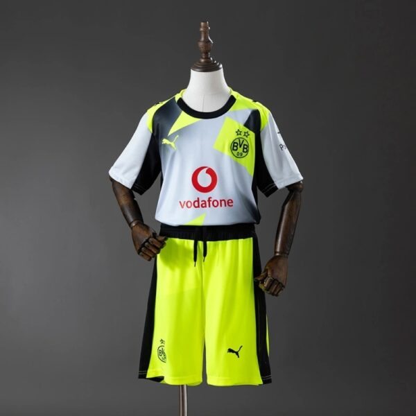 Borussia Dortmund 2025/26 Kids Away Kit – Full Youth Set (Copy)