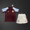 Aston Villa 2025/26 Kids Home Kit – Full Youth Set