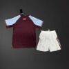 Aston Villa 2025/26 Kids Home Kit – Full Youth Set