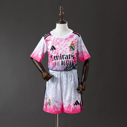 Real Madrid 2025/26 Pink Kids Kit – Special Edition
