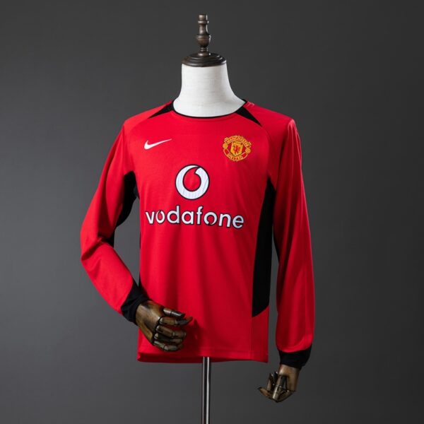 Manchester United 2002/04 Home Retro Long Sleeve Jersey – Classic Red Edition