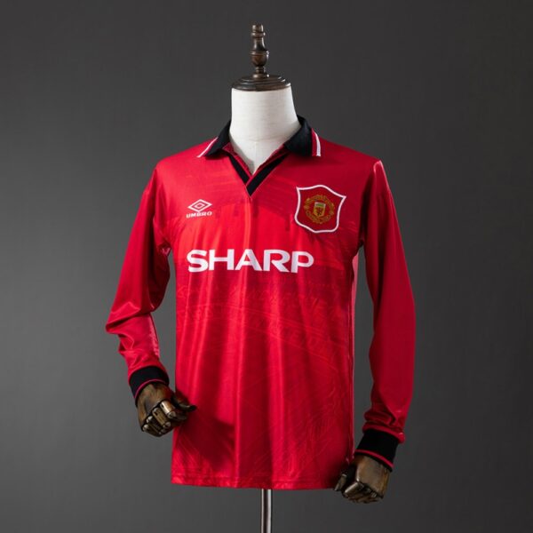 img_6056 Manchester United 1994/96 Home Long Sleeve Retro Jersey – Classic Red Edition