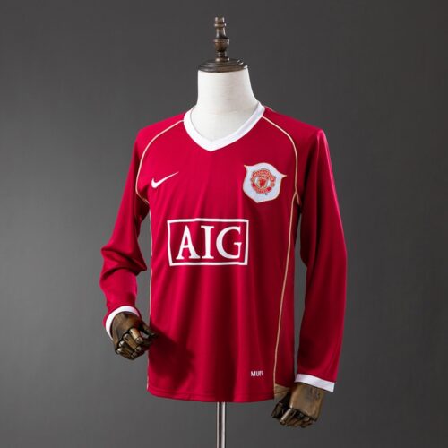 Manchester United 2006/07 Home Long Sleeve Retro Jersey – Premier League Champions Edition