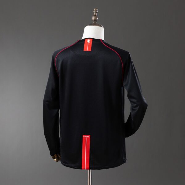 Manchester United 2007/08 Away Long Sleeve Retro Jersey – Black Champions Edition
