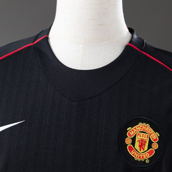Manchester United 2007/08 Away Long Sleeve Retro Jersey – Black Champions Edition