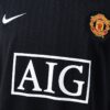 Manchester United 2007/08 Away Long Sleeve Retro Jersey – Black Champions Edition