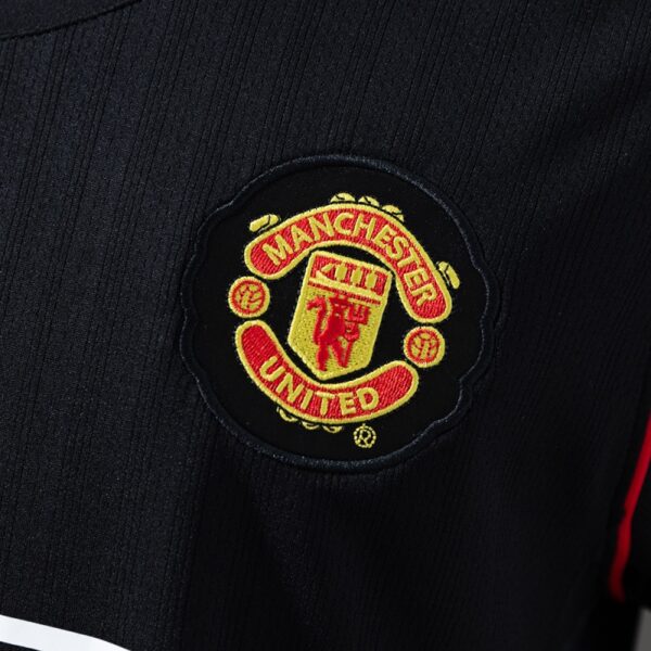 Manchester United 2007/08 Away Long Sleeve Retro Jersey – Black Champions Edition