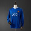 Manchester United 2008/09 Second Away Long Sleeve Retro Jersey – Blue Edition