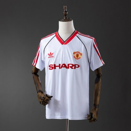 Manchester United 1991 White Away Retro Jersey – Classic Cup Winners Edition