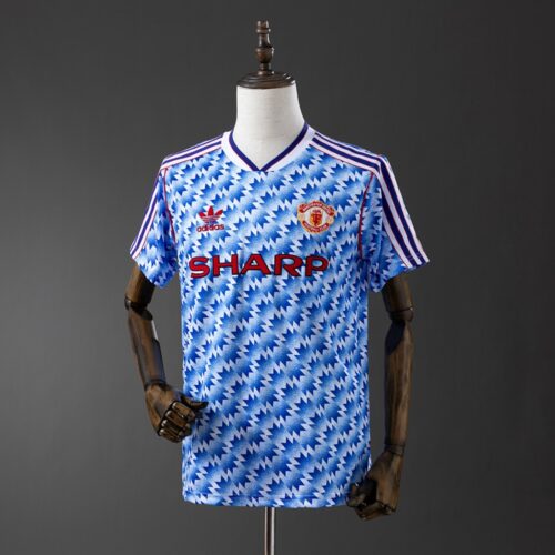 Manchester United 1990/92 Away Long Sleeve Retro Jersey – Classic Sharp Edition