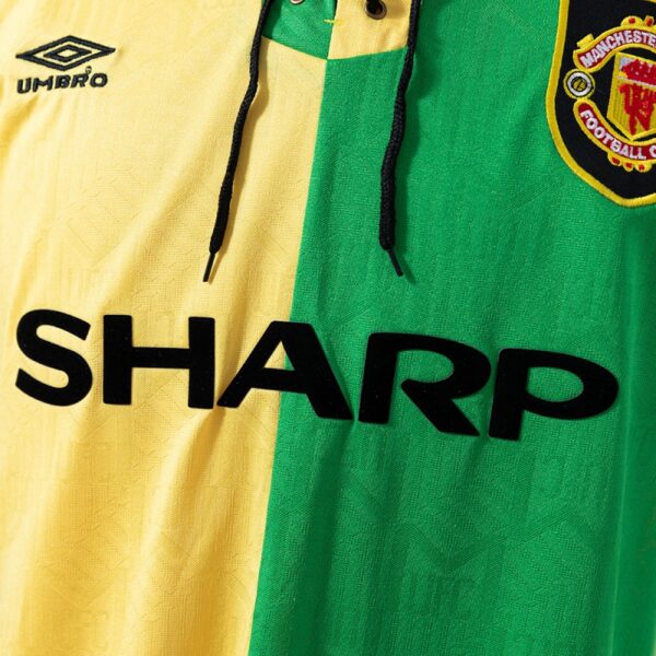 img_6182 Manchester United 1992/94 Yellow & Green Retro Jersey – Classic Newton Heath Inspired Edition