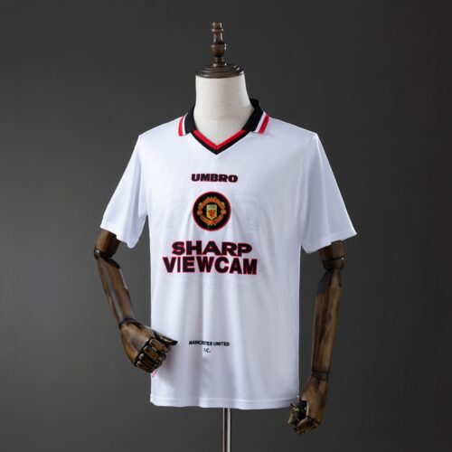Manchester United 1996/97 Away White Retro Jersey – Classic 90s Edition