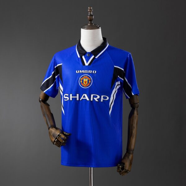 Manchester United 1996/98 Blue Away Retro Jersey – Classic 90s Edition
