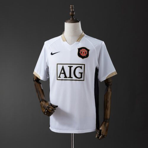 Manchester United 2006/07 Away White Retro Jersey – Champions Edition