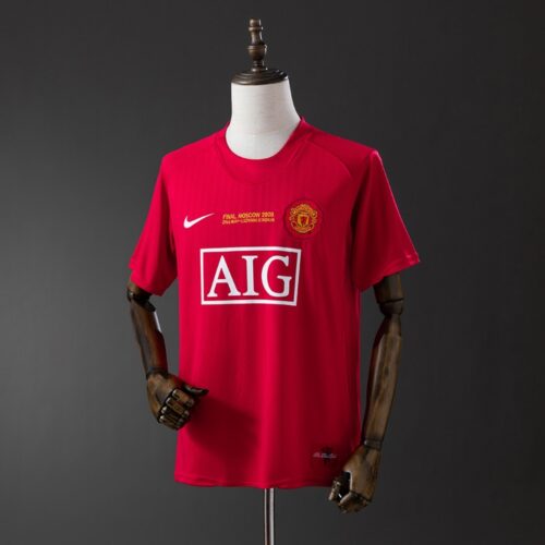 Manchester United 2007/08 Home Champions League Edition Retro Jersey – Moscow Final Edition