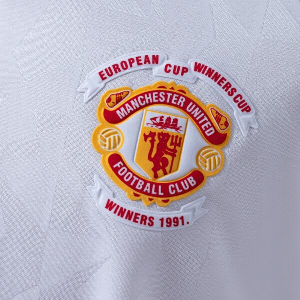 Manchester United 1991 White Re-Launch Away Retro Jersey – Classic 90s Edition
