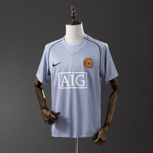 Manchester United 2007 Goalkeeper Grey Retro Jersey – Classic Keeper Edition