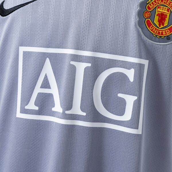 Manchester United 2007 Goalkeeper Grey Retro Jersey – Classic Keeper Edition