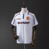 Manchester United 1998/99 Away White Retro Jersey – Treble Season Edition