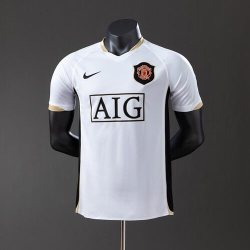 Manchester United 2006/07 Away White Player Version Retro Jersey – Elite Fit Edition