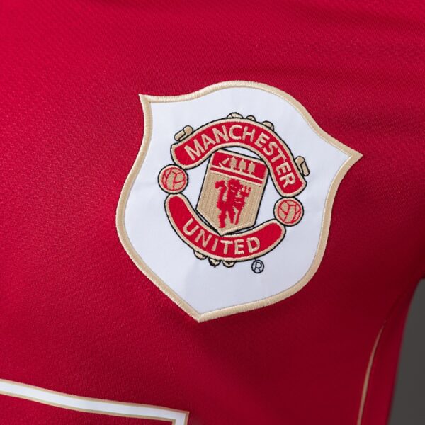 Manchester United 2006/07 Home Long Sleeve Player Version Retro Jersey – Elite Fit Edition