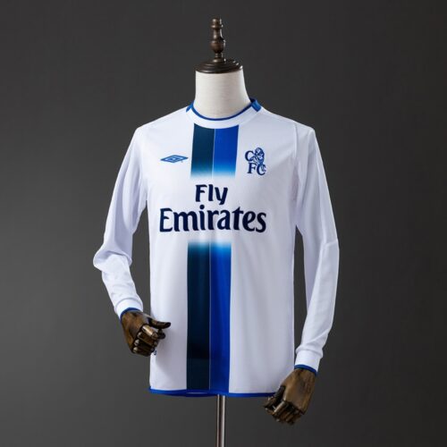 Chelsea 2003/05 Away White Long Sleeve Retro Jersey – Classic Era Edition