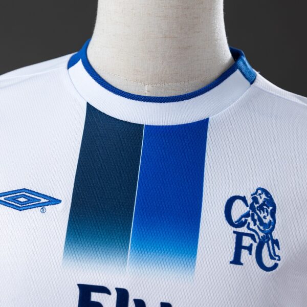 Chelsea 2003/05 Away White Long Sleeve Retro Jersey – Classic Era Edition
