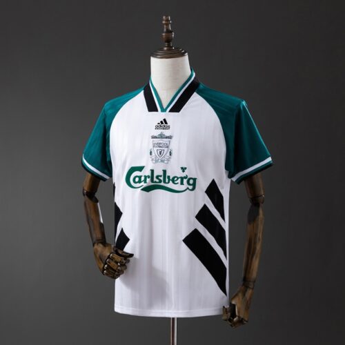 Liverpool 1993/95 Away Retro Jersey – Classic 90s Green & White Edition