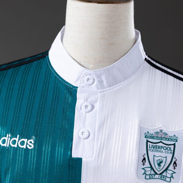 Liverpool 1995/96 Away Retro Jersey – Classic White & Green Edition