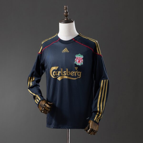 Liverpool F.C. 2009/10 Black Away Long Sleeve Retro Jersey