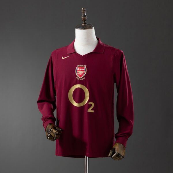 Arsenal 2005/06 Home Long Sleeve Retro Football Shirt