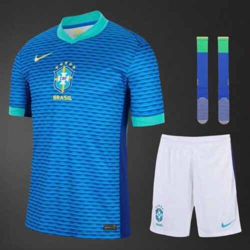 img_7596 Brazil national football team 2025 Away Full Kids Kit – Seleção Edition