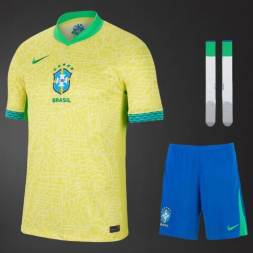 img_7606 Brazil national football team 2025 Home Full Kids Kit – Seleção Edition