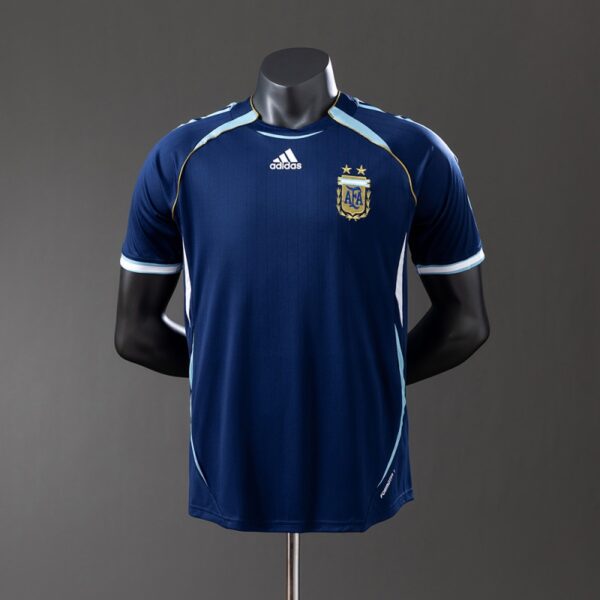 Argentina 2006 Away Player Version Retro Jersey – Classic Navy Edition