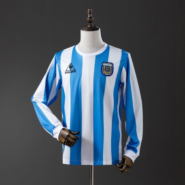 img_7995 Argentina 1986 Long Sleeve Home Retro Jersey – Classic World Cup Edition