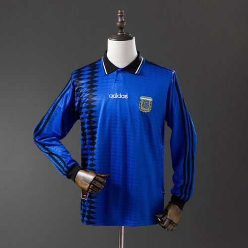img_8008 Argentina 1994 Long Sleeve Away Retro Jersey – Classic Blue World Cup Edition
