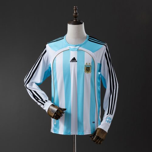 Argentina 2006/07 Long Sleeve Home Retro Jersey – Classic Sky Blue & White Edition
