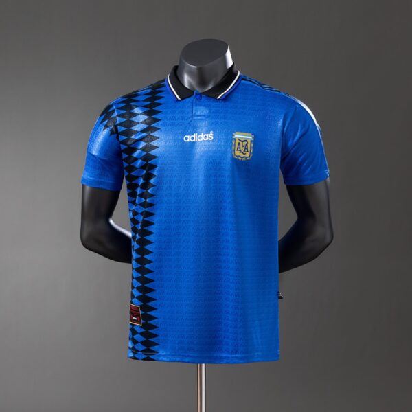 Argentina 1994 Away Player Version Retro Jersey – Classic Blue Edition