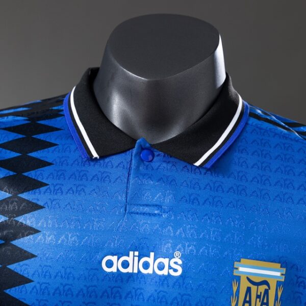 Argentina 1994 Away Player Version Retro Jersey – Classic Blue Edition