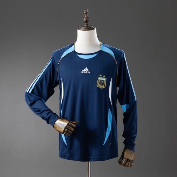 Argentina 2006 Away Long Sleeve Retro Jersey – Classic Navy Edition