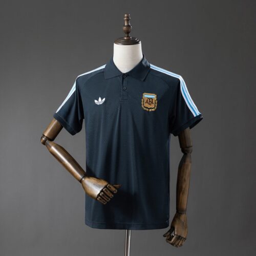 img_8165 Argentina 2026 Dark Grey & Black Polo Shirt – Modern Football Casual Edition