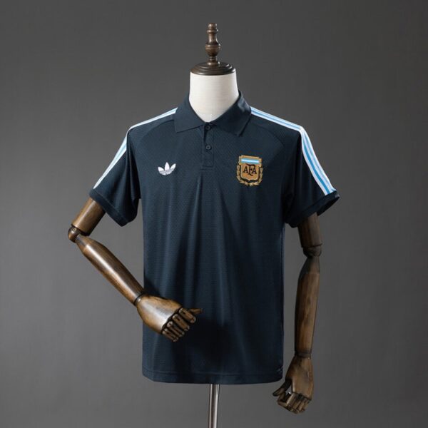 Argentina 2026 Dark Grey & Black Polo Shirt – Modern Football Casual Edition