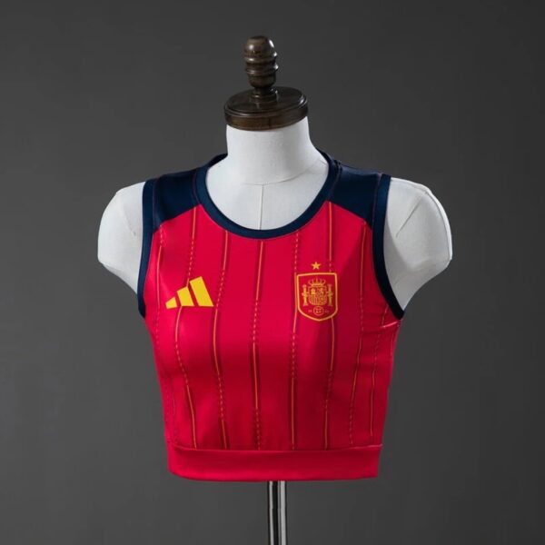 Spain 2026 Women’s Crop Top Tank – Home Jersey Edition