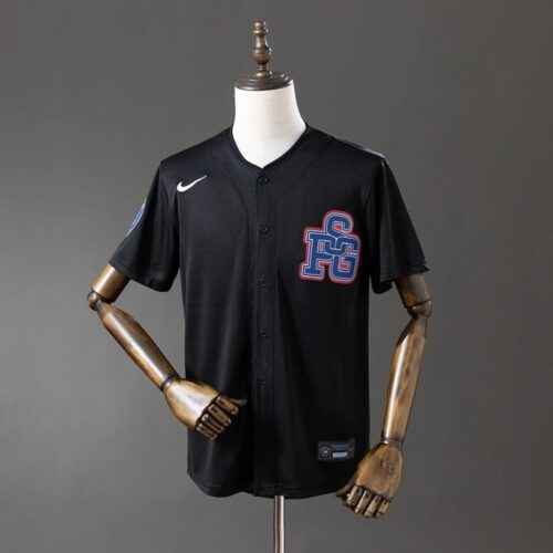 Paris Saint-Germain 2025/26 US Pack Full Button Baseball Jersey – Black Edition