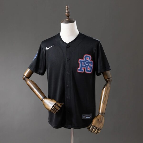 Paris Saint-Germain 2025/26 US Pack Full Button Baseball Jersey – Black Edition