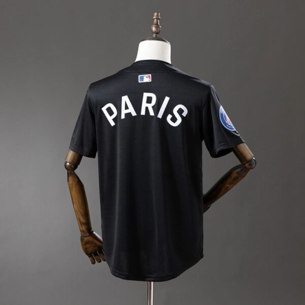Paris Saint-Germain 2025/26 US Pack Full Button Baseball Jersey – Black Edition