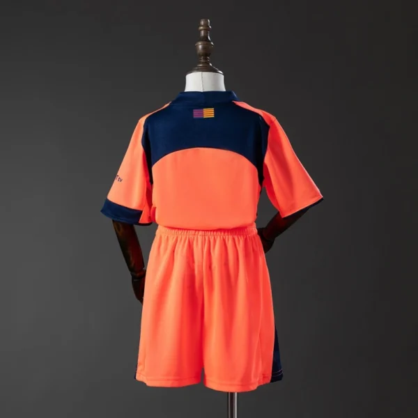 FC Barcelona 2025/26 Kids Third Kit – Orange Edition