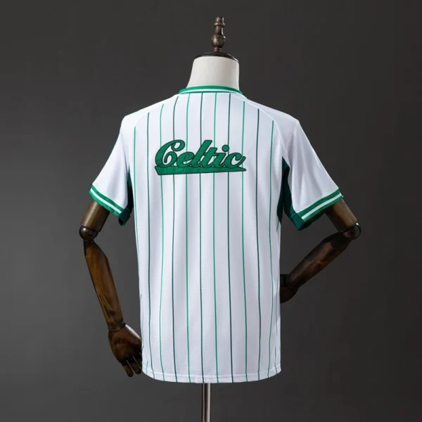 Celtic 2025/26 US Pack Full Button Baseball Jersey – White